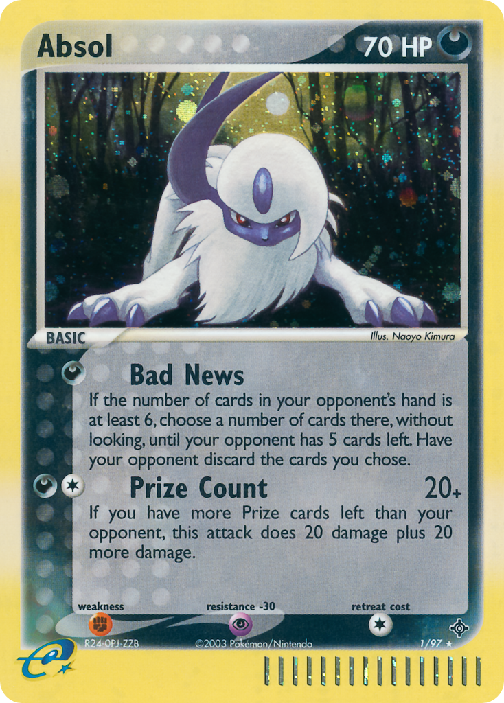 Absol (1/97) - Dragon Pokémon Card