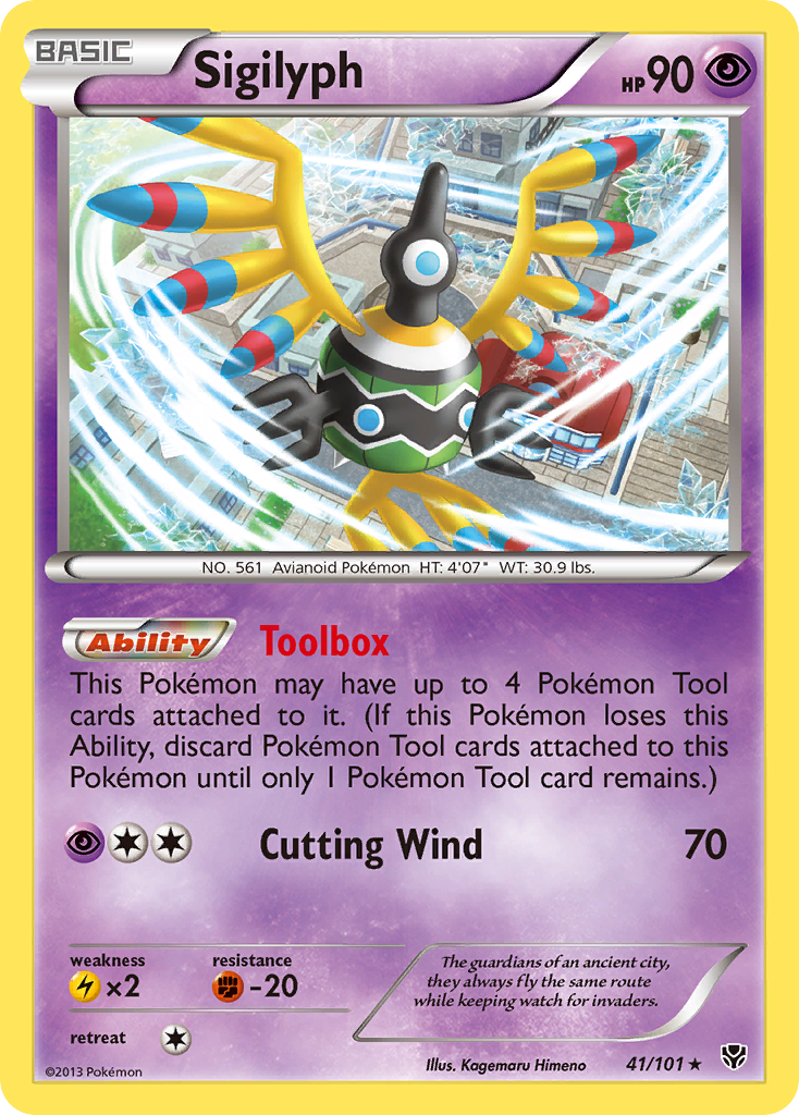 Sigilyph (41/101) - Plasma Blast Pokémon Card