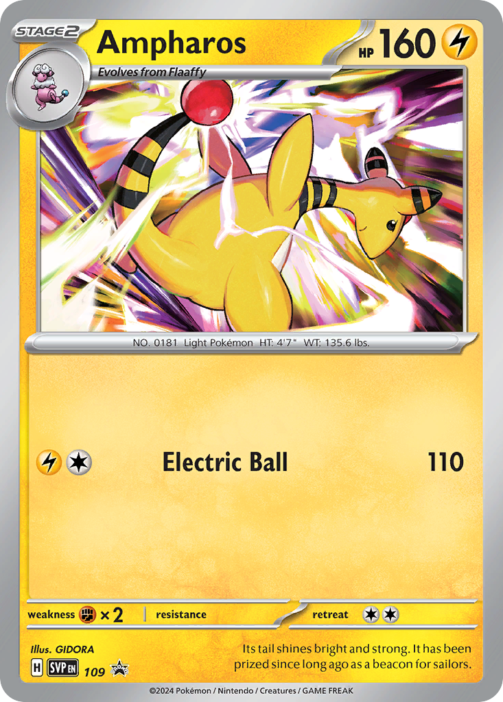 Ampharos (109/148) - Scarlet & Violet Black Star Promos Pokémon Card