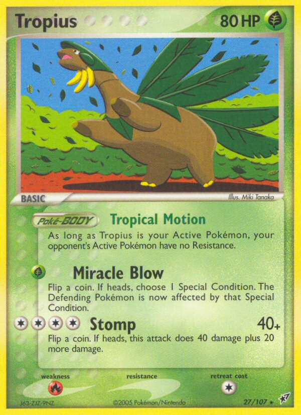 Tropius (27/107) - Deoxys Pokémon Card