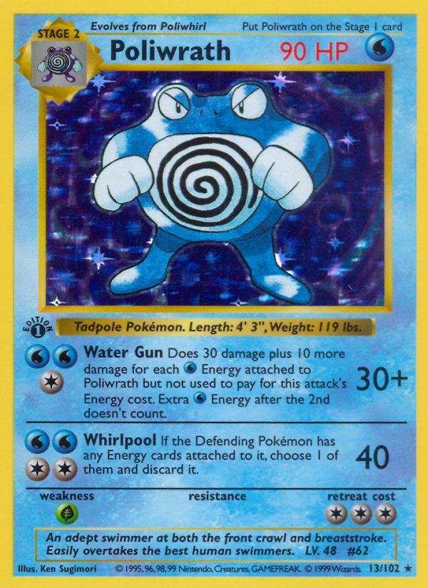 Poliwrath (13/102) - Base (1st Edition) Pokémon Card