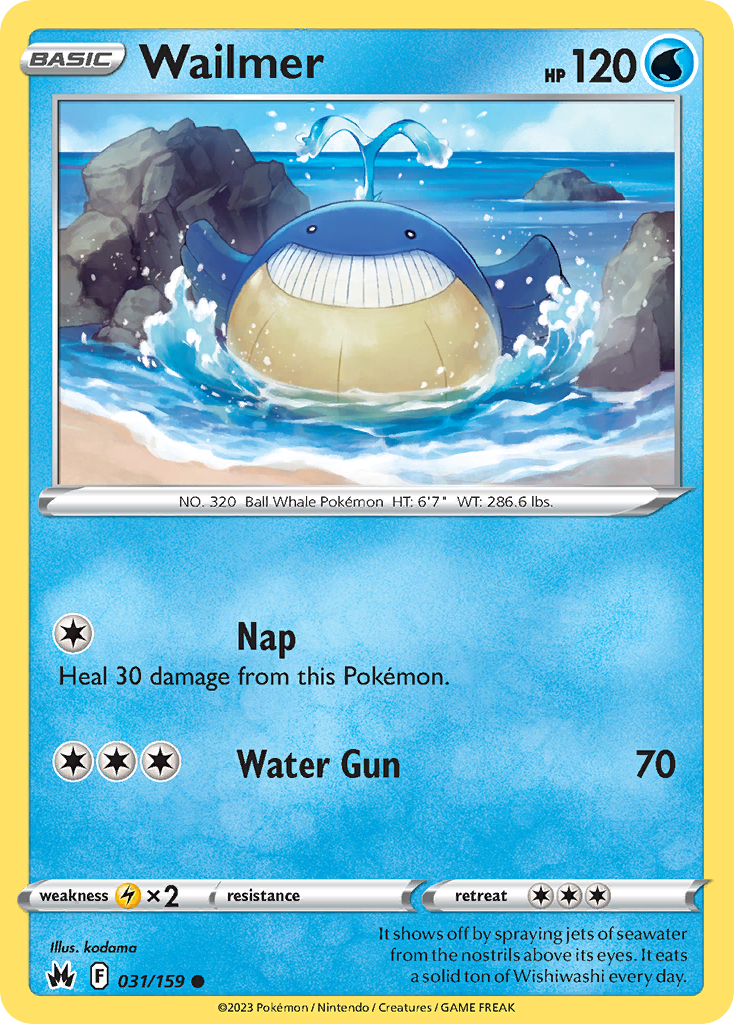 Wailmer (31/159) - Crown Zenith Pokémon Card