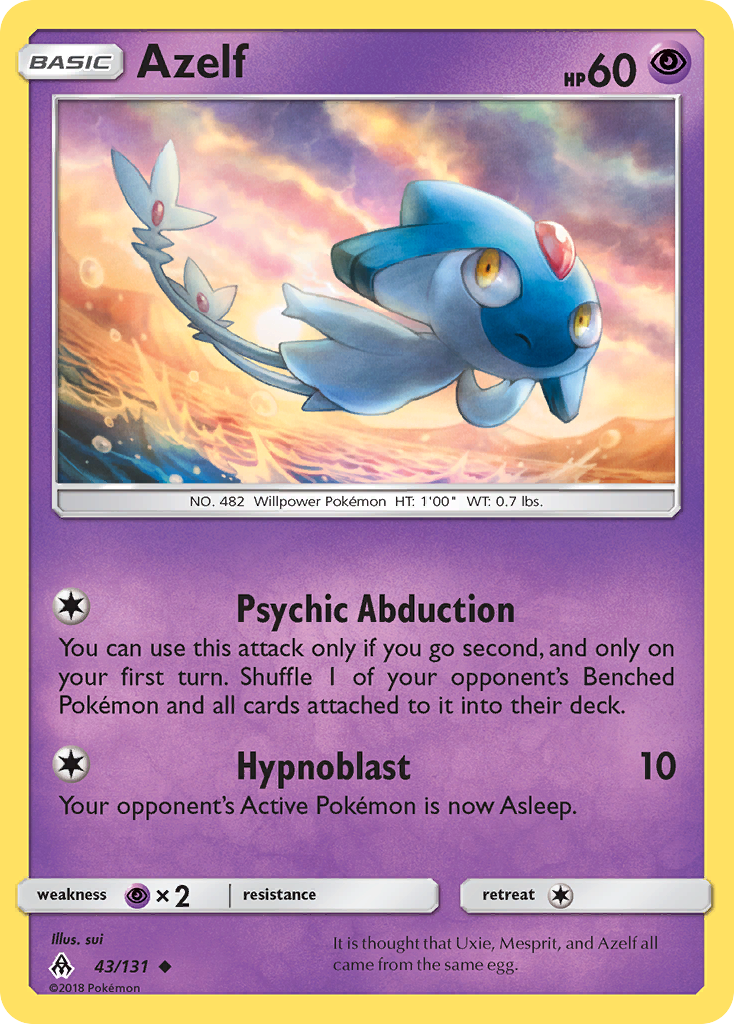 Azelf (43/131) - Forbidden Light Pokémon Card