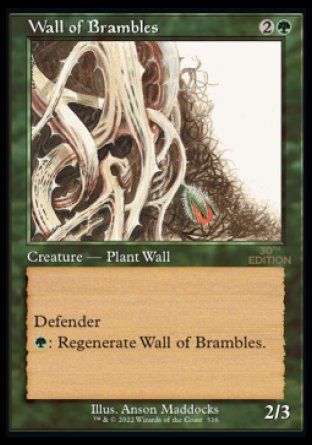 Wall of Brambles (Magic 30th Anniversary Edition - Old Frame) Trading Card