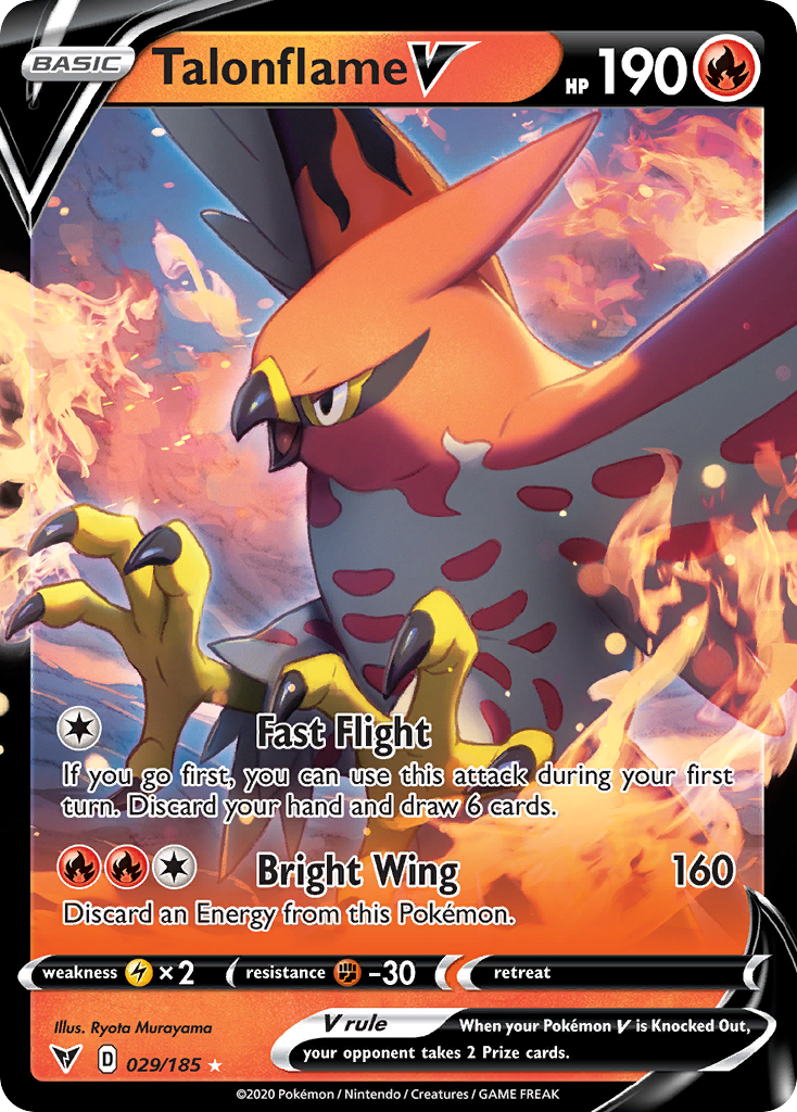 Talonflame V (29/185) - Vivid Voltage Pokémon Card