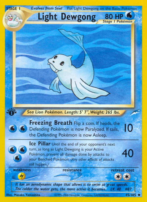 Light Dewgong (45/105) - Neo Destiny Pokémon Card