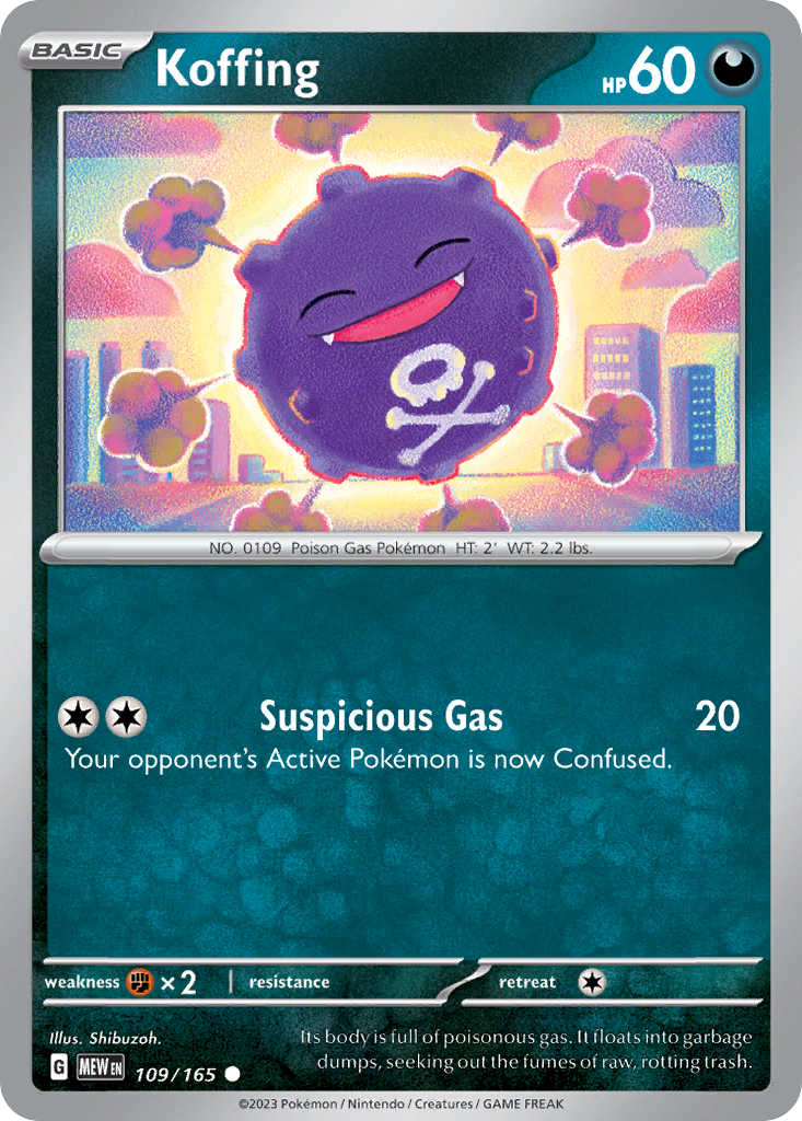 Koffing (109/165) - 151 Pokémon Card