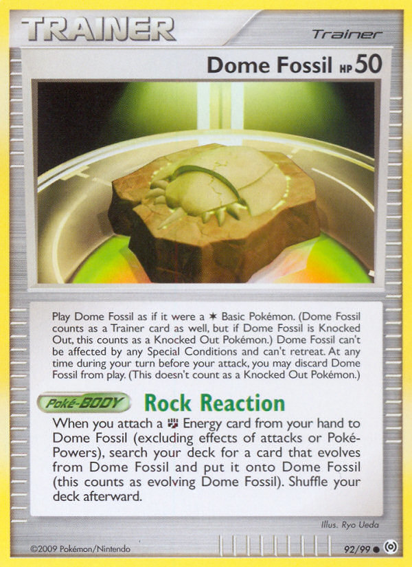 Dome Fossil (Trainer: Item) (92/99) - Arceus Pokémon Card