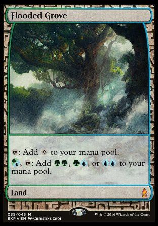 Flooded Grove (Zendikar Expeditions) Trading Card