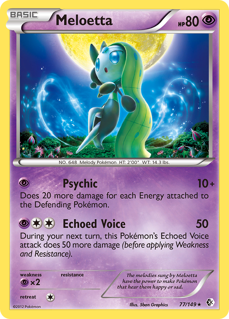 Meloetta (77/149) - Boundaries Crossed Pokémon Card