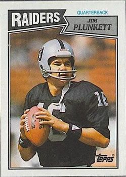 Jim Plunkett 1987 Topps #214 Sports Card