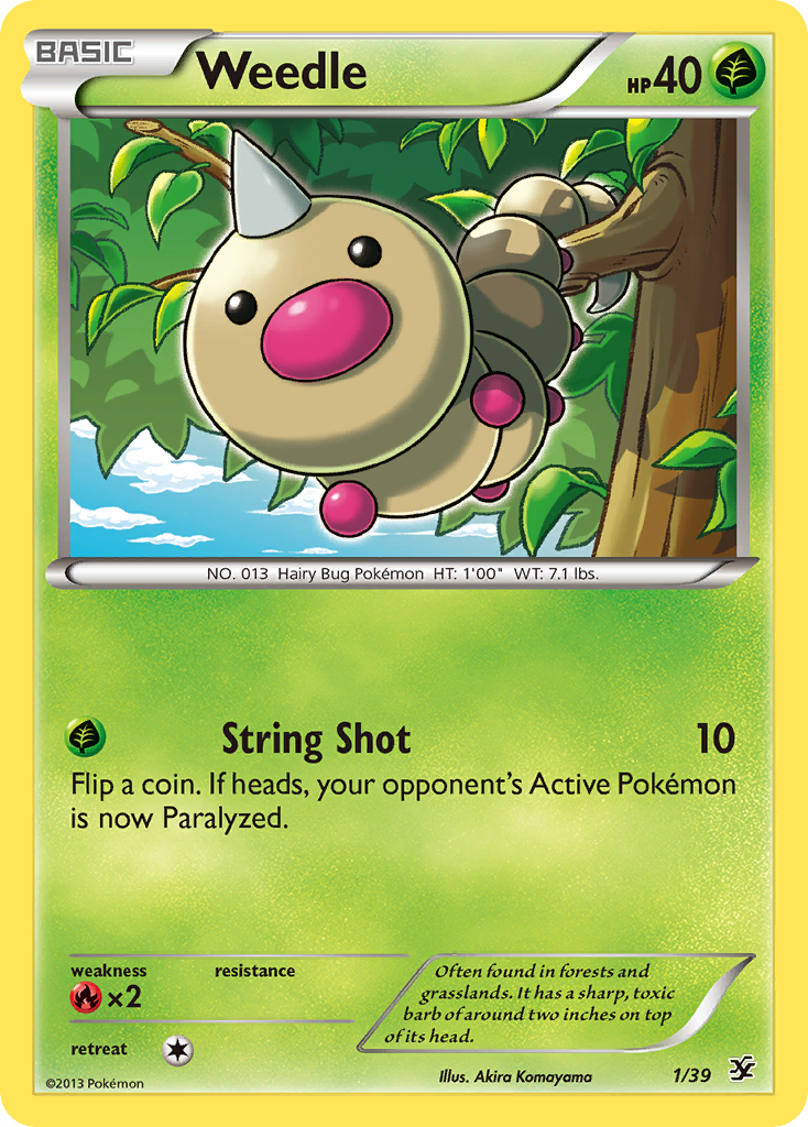 Weedle (1/39) - Kalos Starter Set Pokémon Card