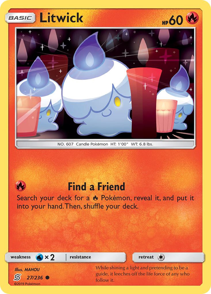 Litwick (27/236) - Unified Minds Pokémon Card