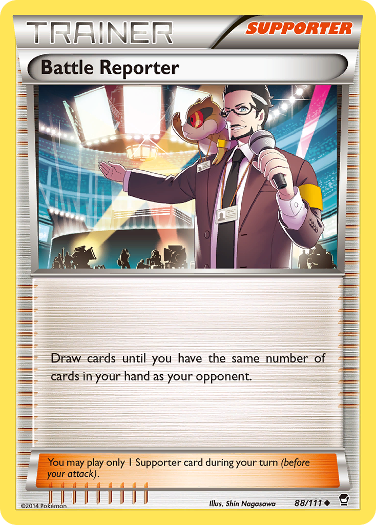 Battle Reporter (Trainer: Supporter) (88/111) - Furious Fists Pokémon Card