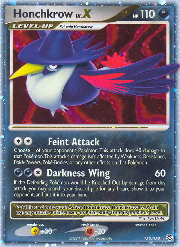 Honchkrow LV.X (132/132) - Secret Wonders Pokémon Card