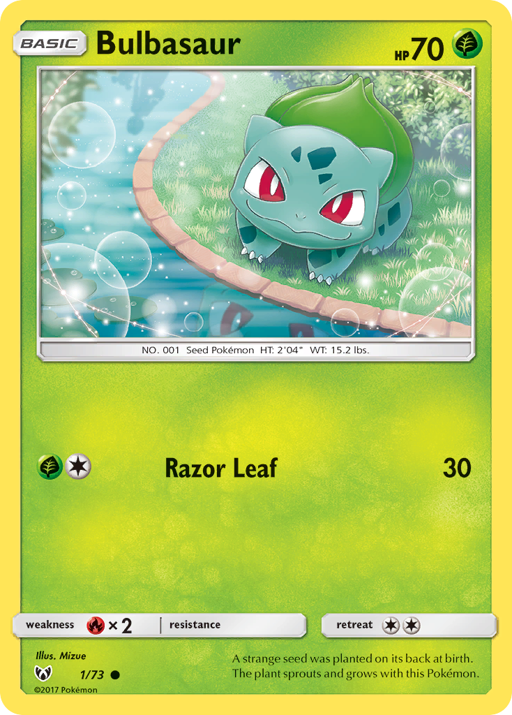 Bulbasaur (1/73) - Shining Legends Pokémon Card