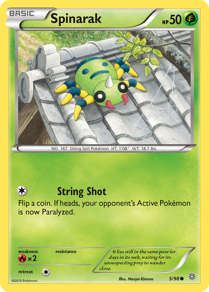 Spinarak (5/98) - Ancient Origins Pokémon Card