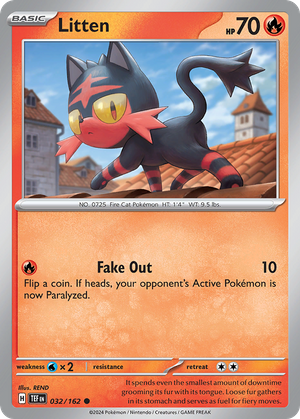 Litten (32/162) - Temporal Forces (Reverse Holo)