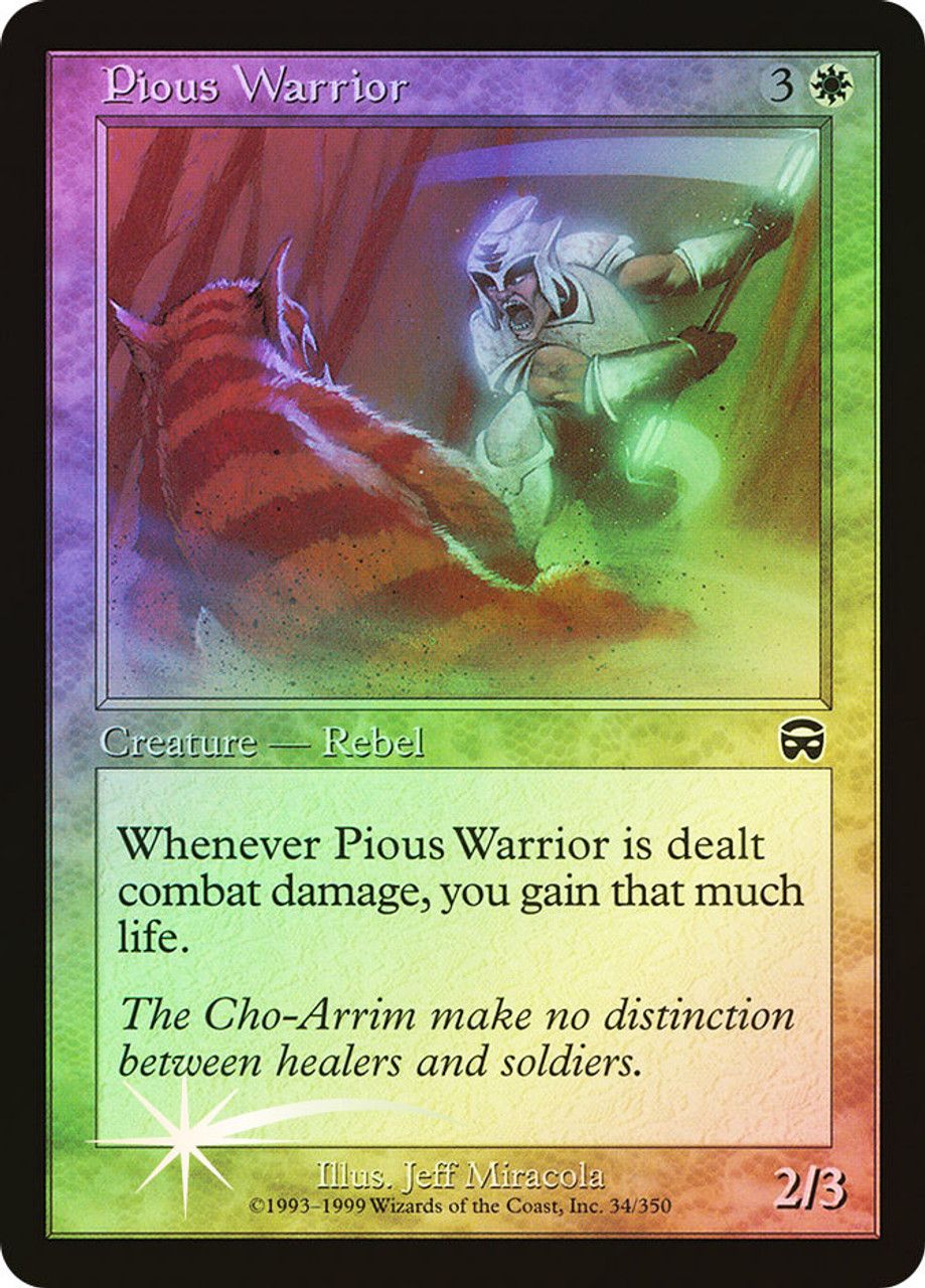 Pious Warrior (Mercadian Masques - Foil) Trading Card