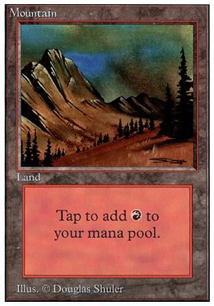 Mountain (Green Sky) (Unlimited) Trading Card