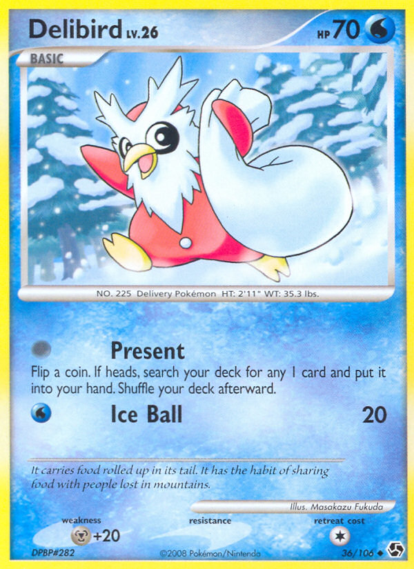 Delibird (36/106) - Great Encounters Pokémon Card