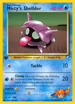 Misty's Shellder (89/132) - Gym Heroes (1st Edition)