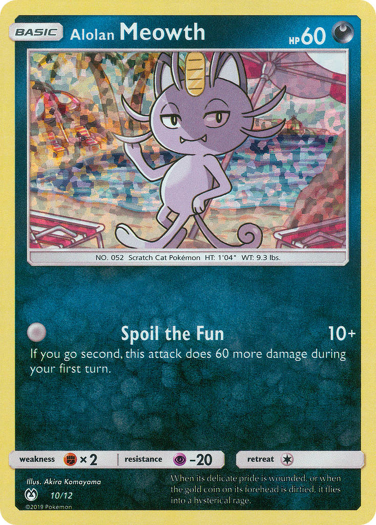 Alolan Meowth (10/12) - McDonald's Collection 2019 Pokémon Card