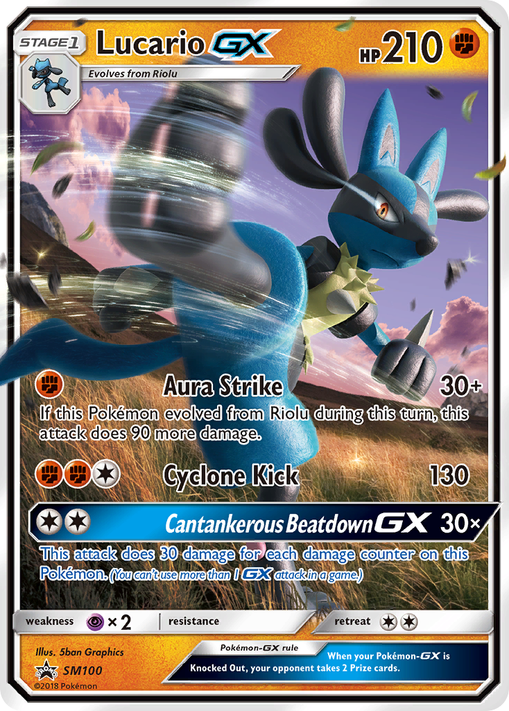 Lucario GX (SM100) - SM Black Star Promos Pokémon Card