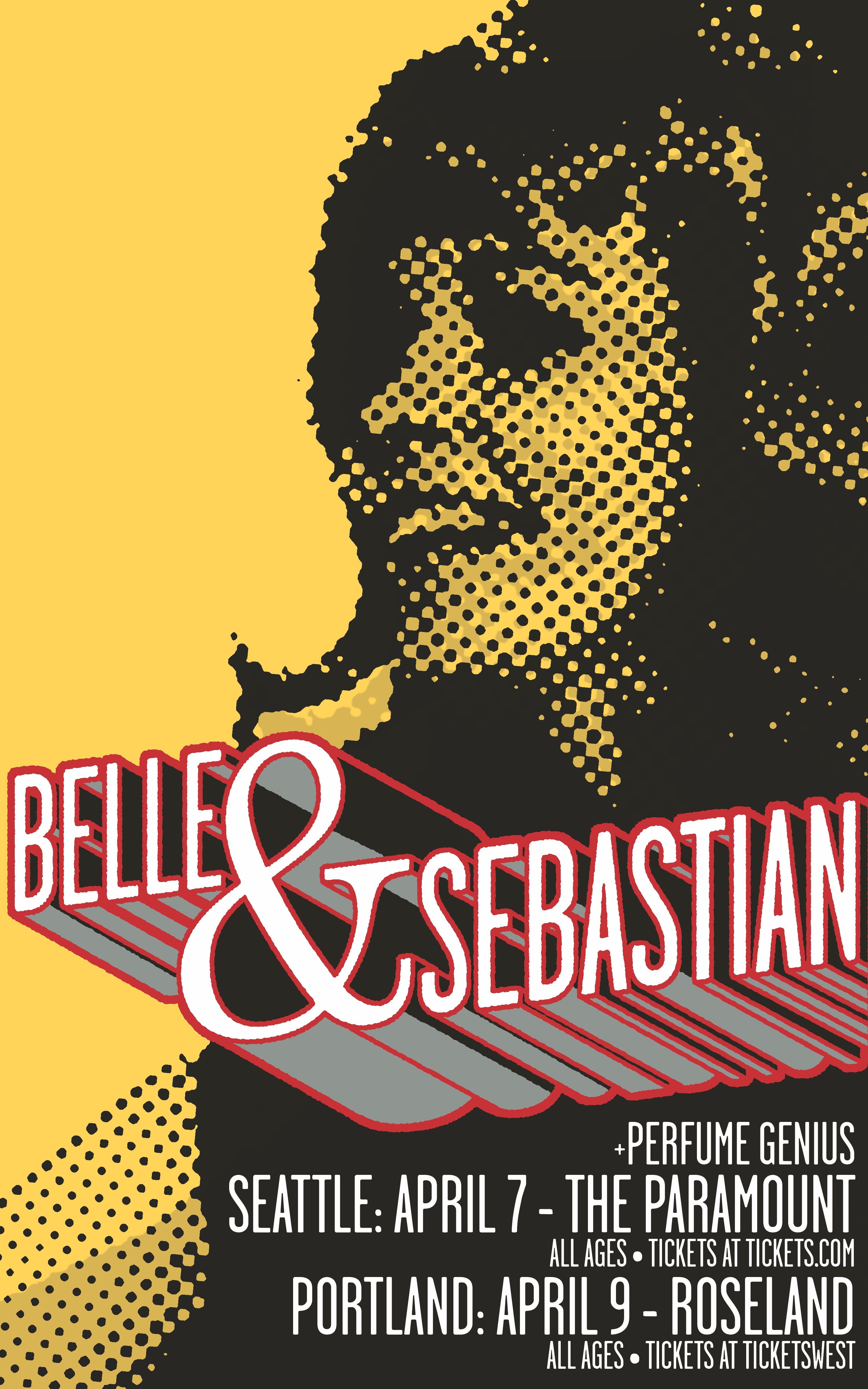 MXP-70.1 Belle & Sebastian 2015 Paramount Theatre/rosland Theater  Apr 9 Concert Poster