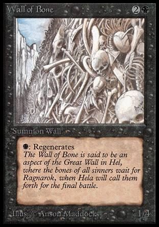 Wall of Bone (Beta) Trading Card