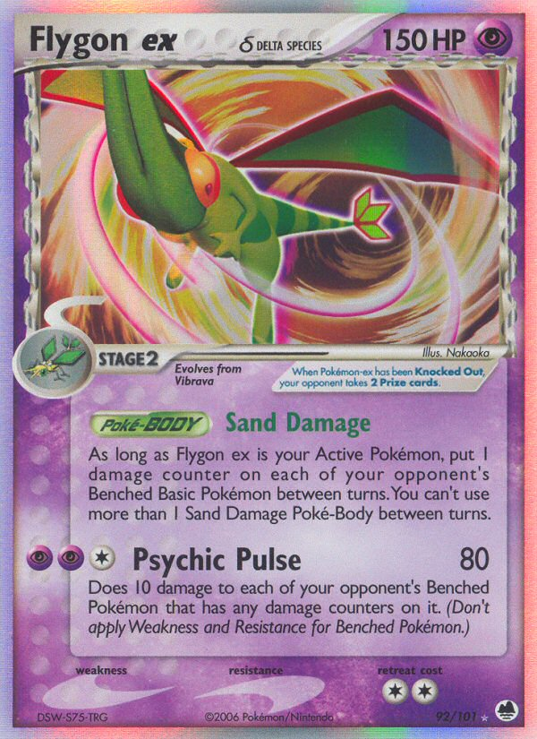 Flygon ex δ ex (92/101) - Dragon Frontiers Pokémon Card