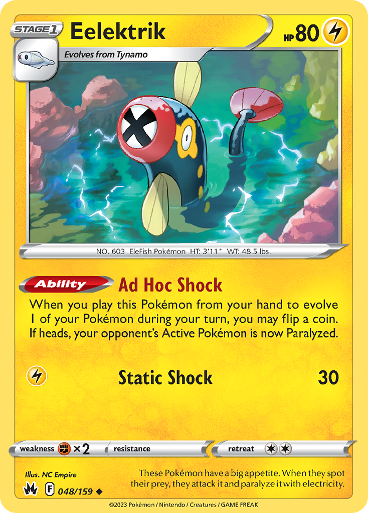 Eelektrik (48/159) - Crown Zenith Pokémon Card