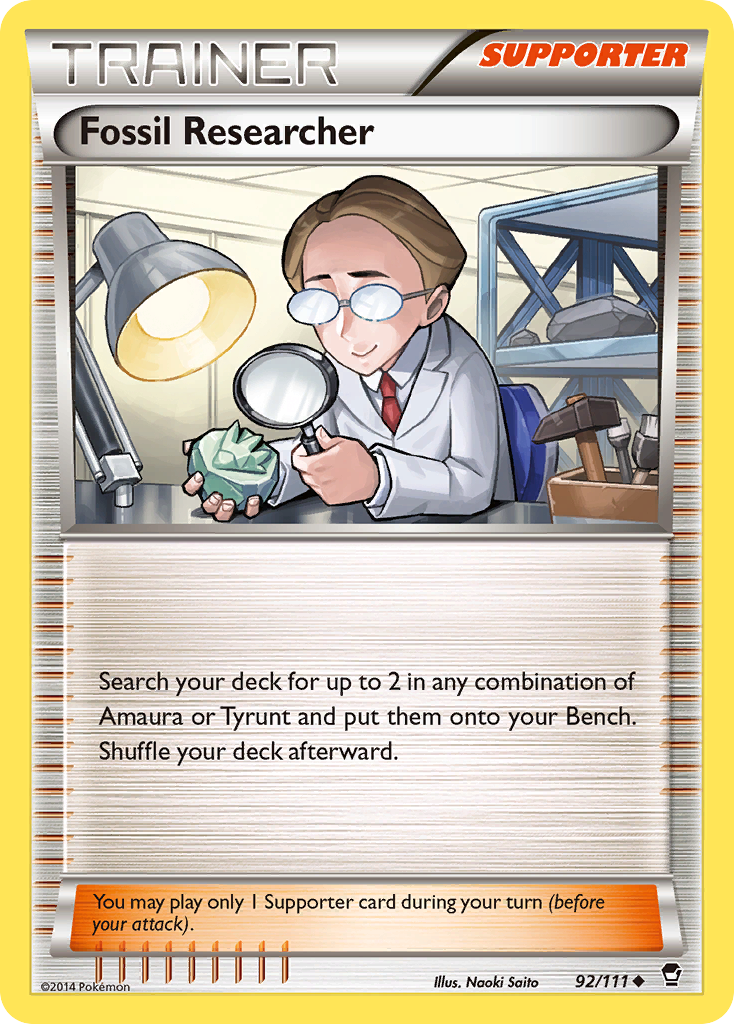 Fossil Researcher (Trainer: Supporter) (92/111) - Furious Fists Pokémon Card