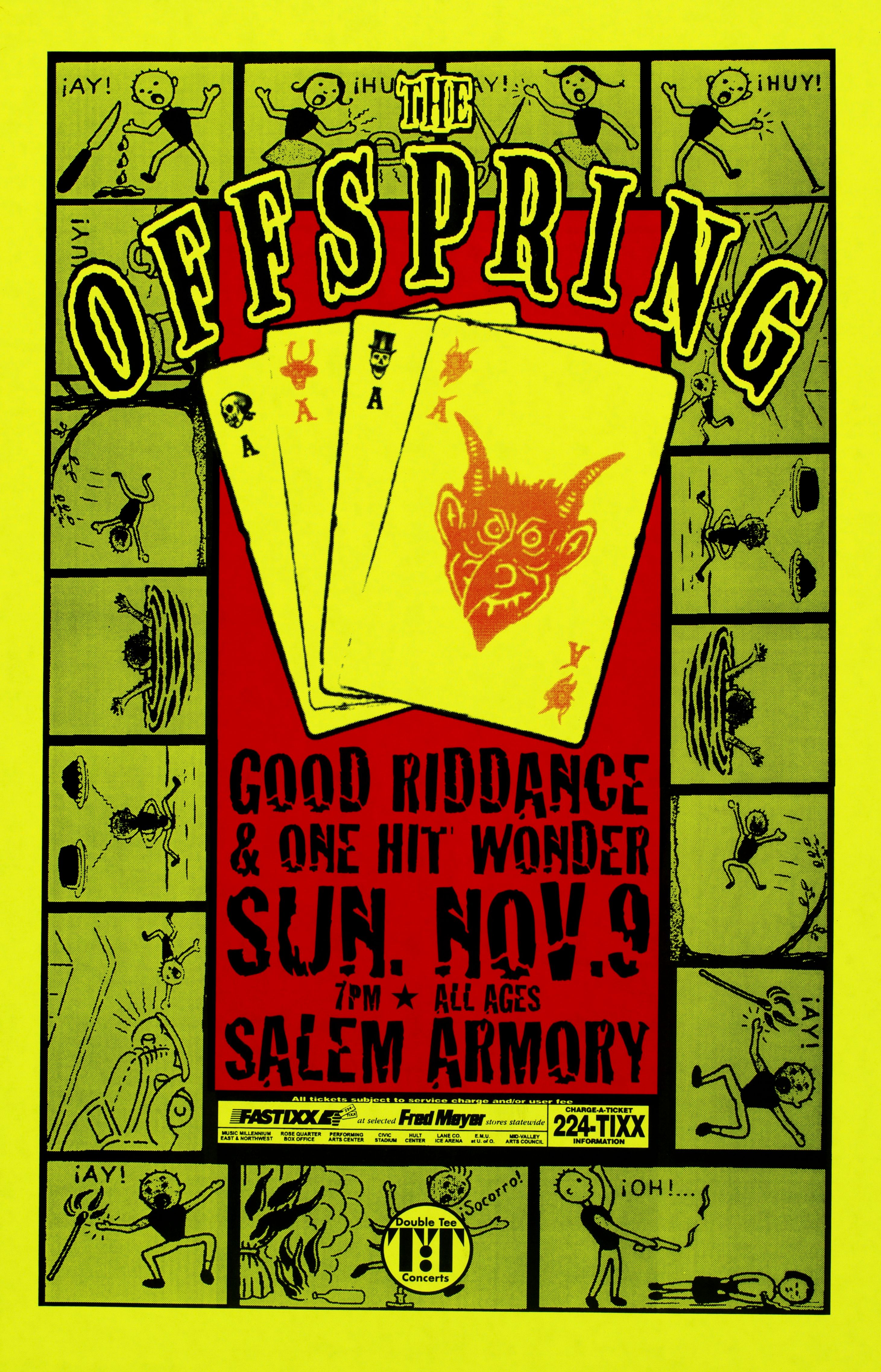 MXP-85.3 The Offspring Salem Armory 1997 Concert Poster