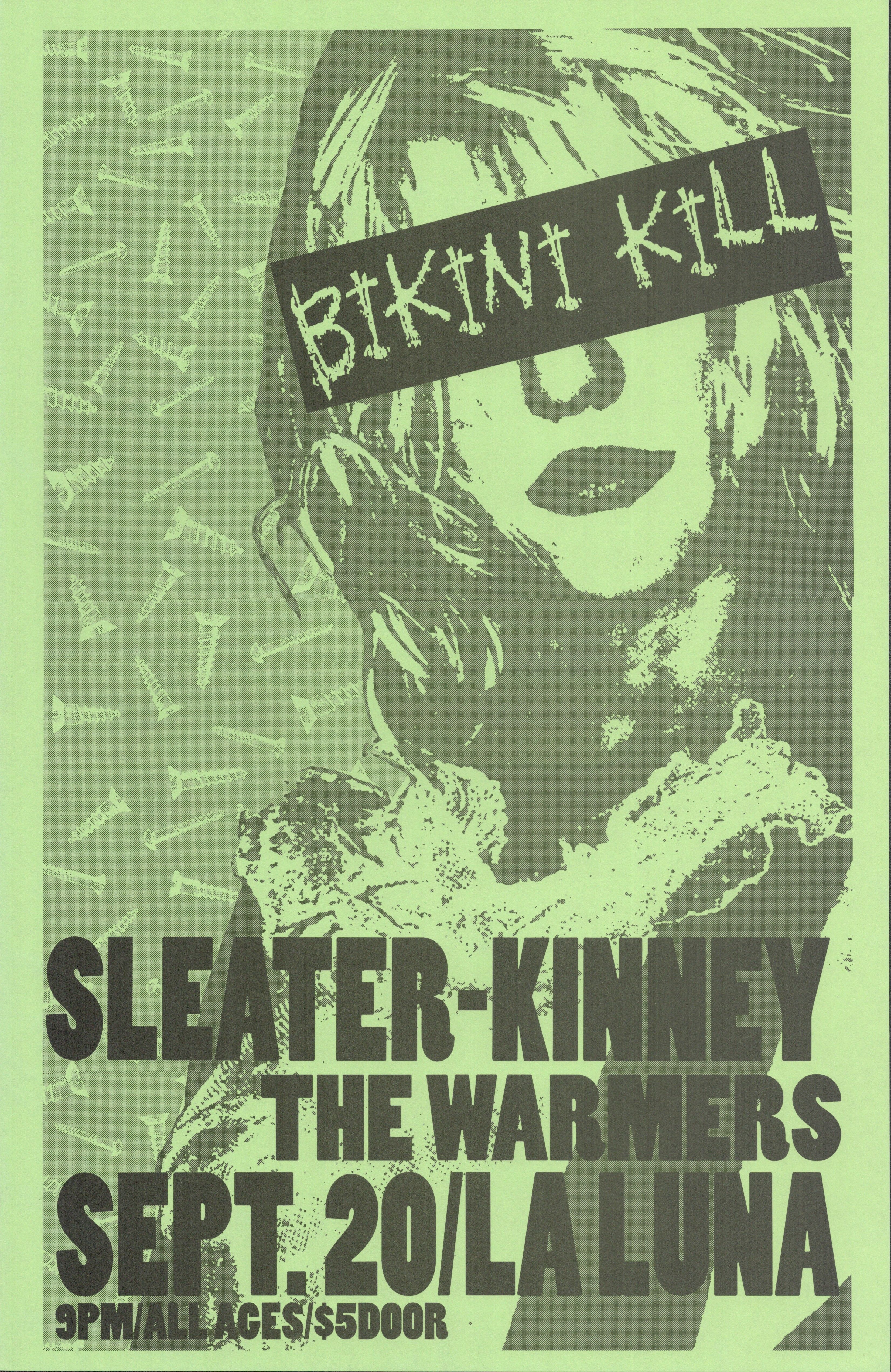 MXP-235.1 Bikini Kill & Sleater-Kinney La Luna 1996 Concert Poster