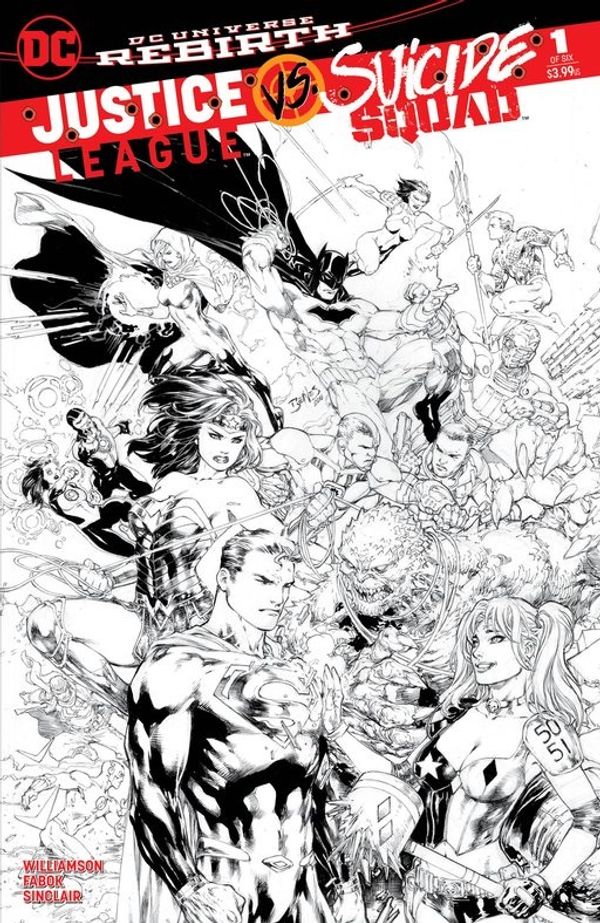 Justice League vs. Suicide Squad #1 (Rodman Comics Sketch Variant)