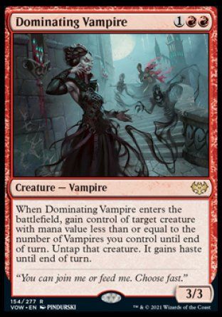 Dominating Vampire (Innistrad: Crimson Vow) Trading Card