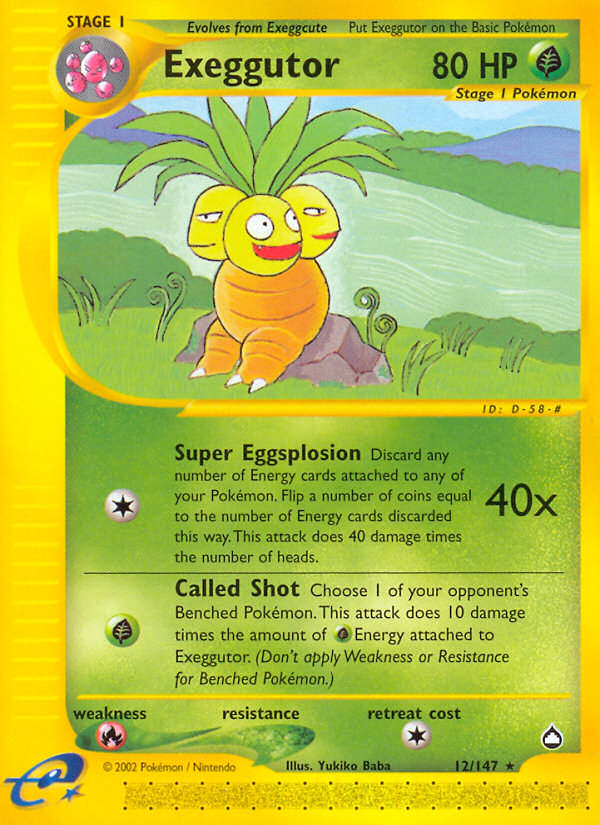 Exeggutor (12/147) - Aquapolis Pokémon Card