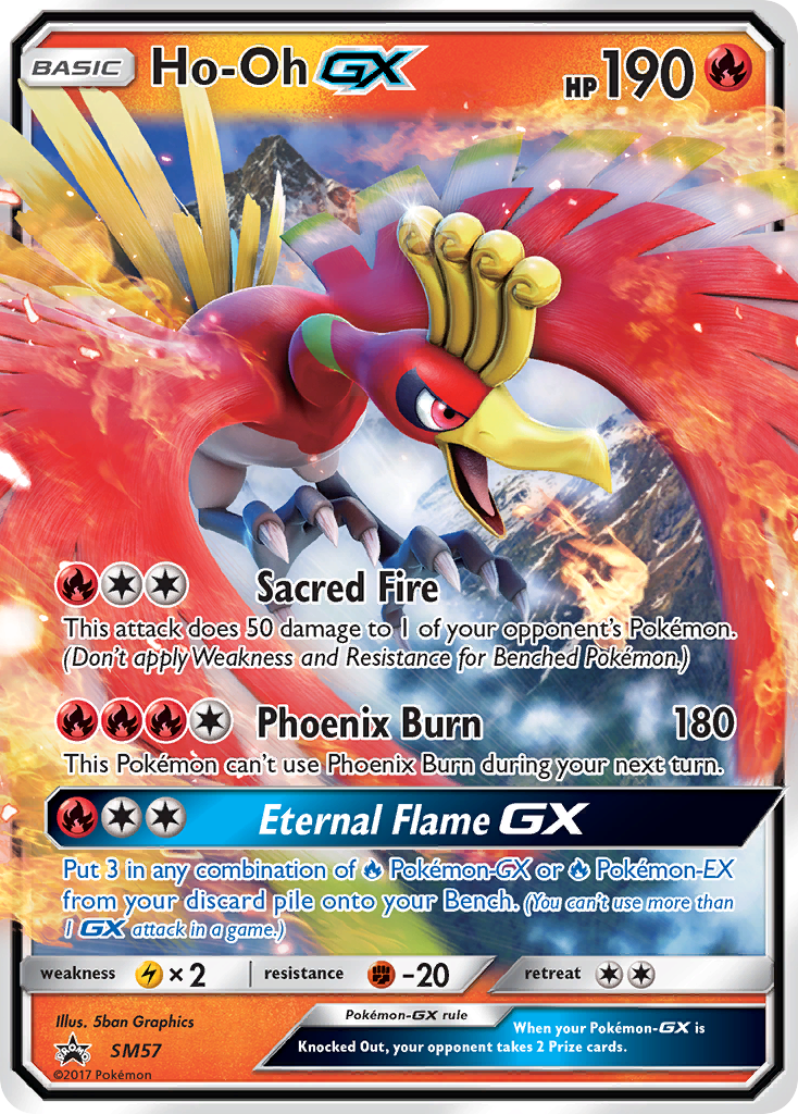 Ho-Oh GX (SM57) - SM Black Star Promos Pokémon Card