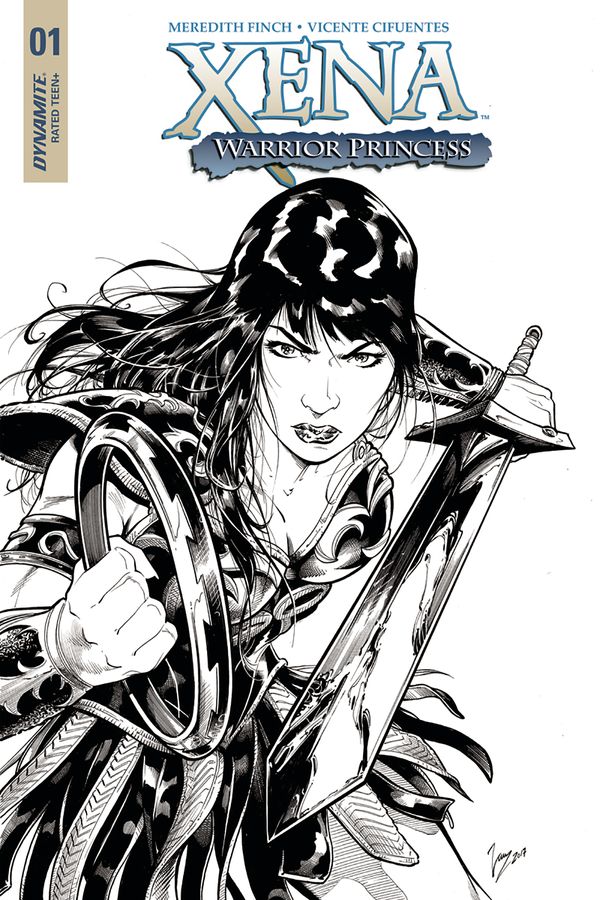 Xena: Warrior Princess  #1 (Cover D 20 Copy Cifuentes B&w)