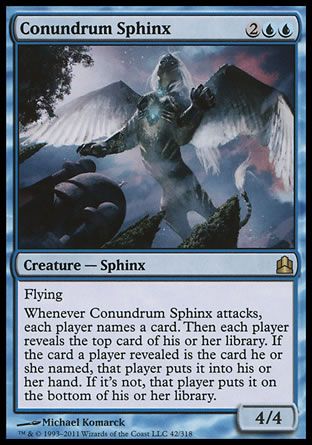 Conundrum Sphinx (MTG Commander) Trading Card