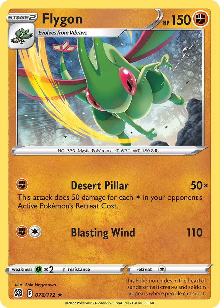 Flygon (76/172) - Brilliant Stars Pokémon Card