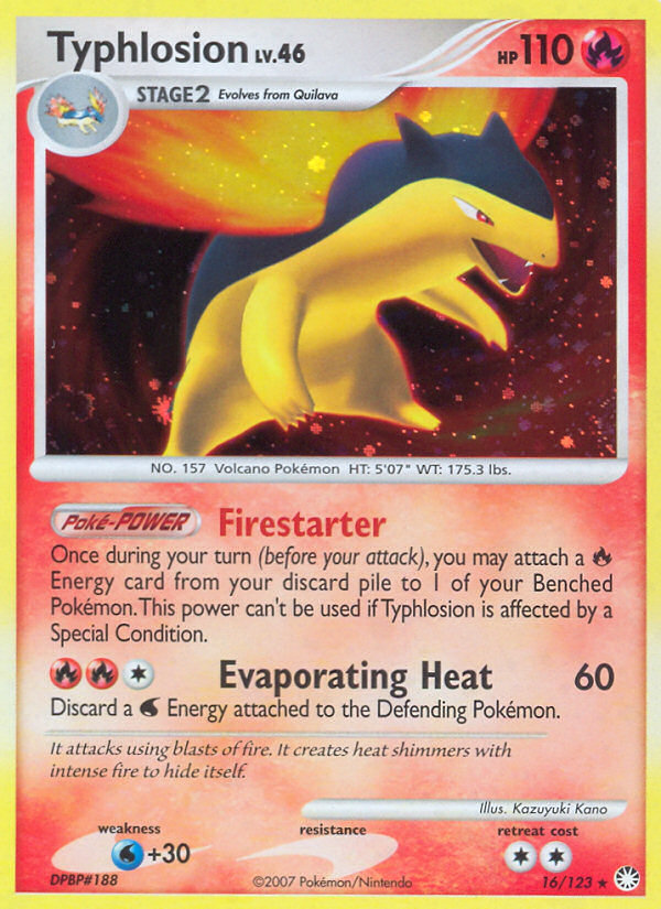 Typhlosion (16/123) - Mysterious Treasures Pokémon Card