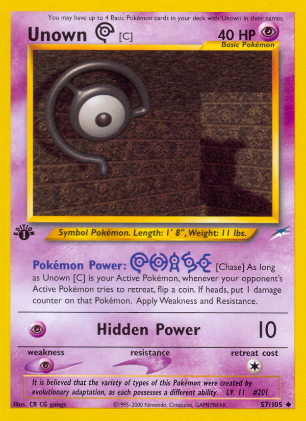 Unown [C] Pokémon Card