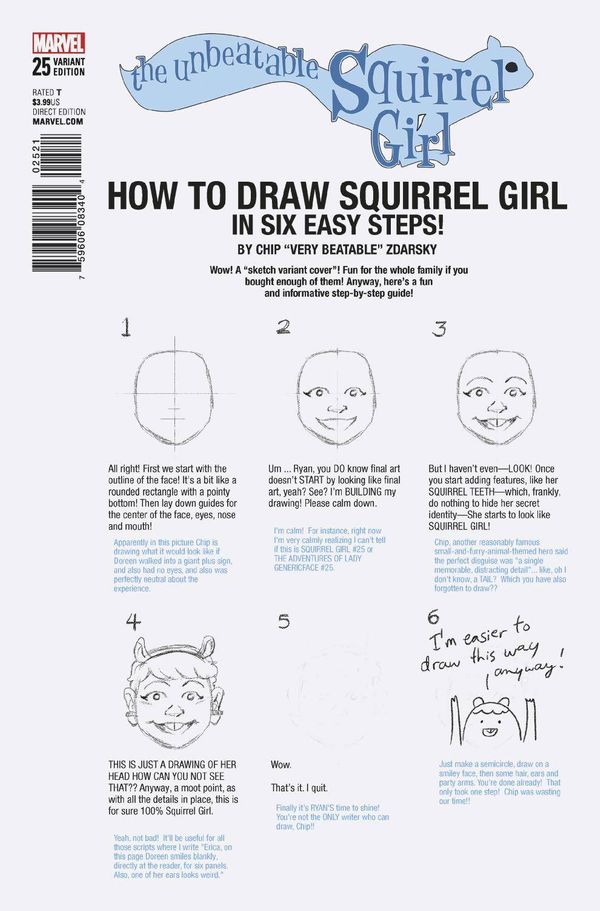 Unbeatable Squirrel Girl #25 (Zdarsky How To Draw Variant)