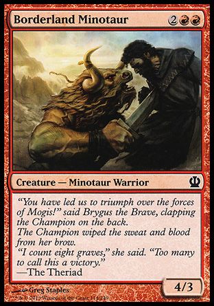 Borderland Minotaur (Theros) Trading Card