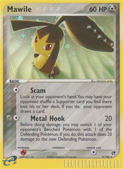 Mawile (9/100) - Sandstorm Pokémon Card