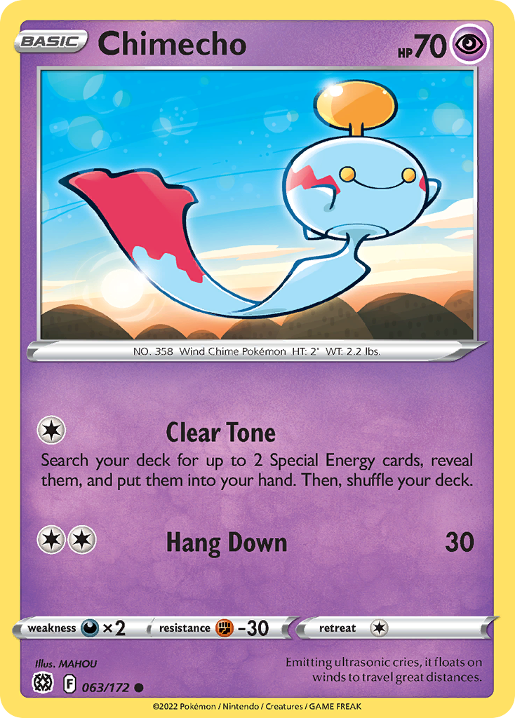 Chimecho (63/172) - Brilliant Stars Pokémon Card