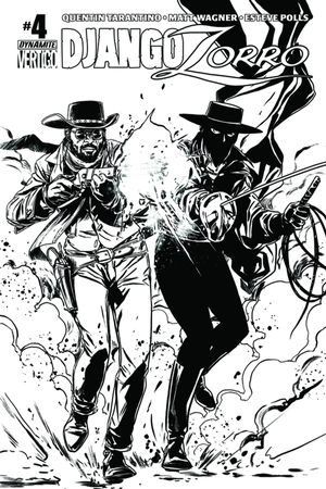 Django / Zorro #4 (15 Copy Laming B&amp;w Cover)