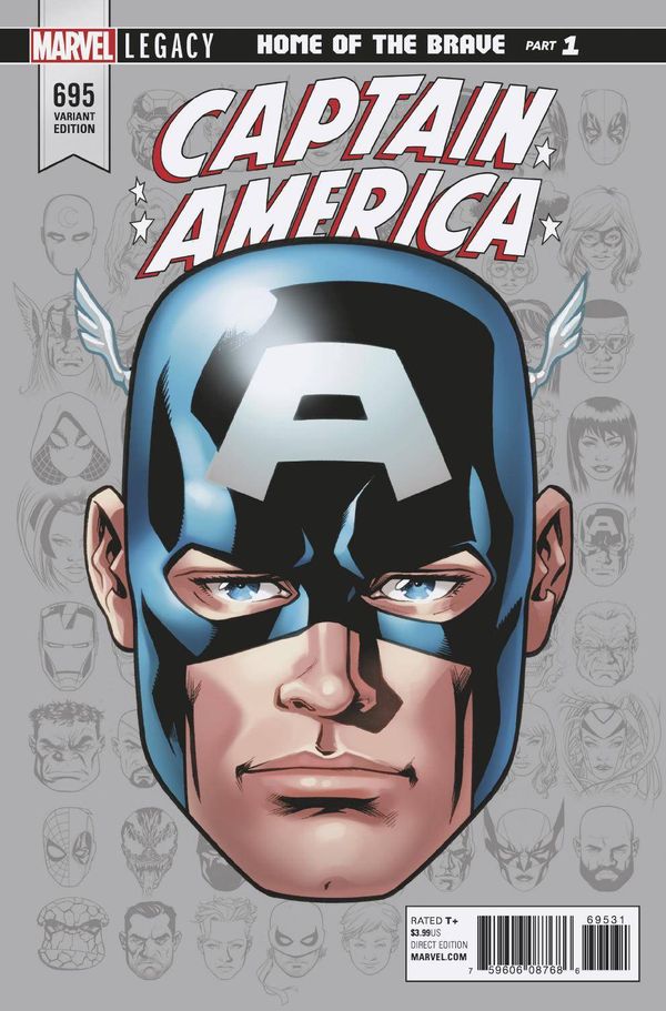 Captain America #695 (Mckone Legacy Headshot Variant Leg)